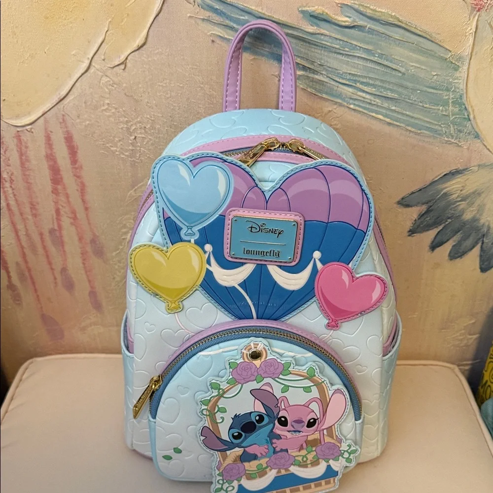 Loungefly Disney Box Lunch Exc Lilo & Stitch- Angel & Stitch Balloon backpack
